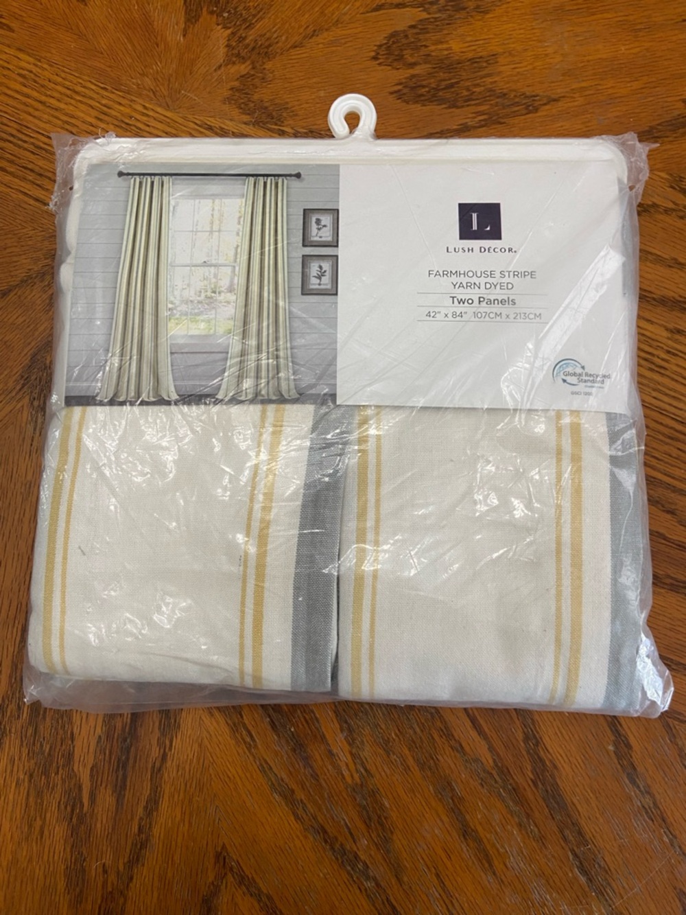 Neutral Stripe Drapery Panels - Home Accents